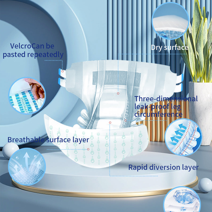 Disposable Anti-Leakage Adult Diapers | Breathable & Secure Fit - ECE
