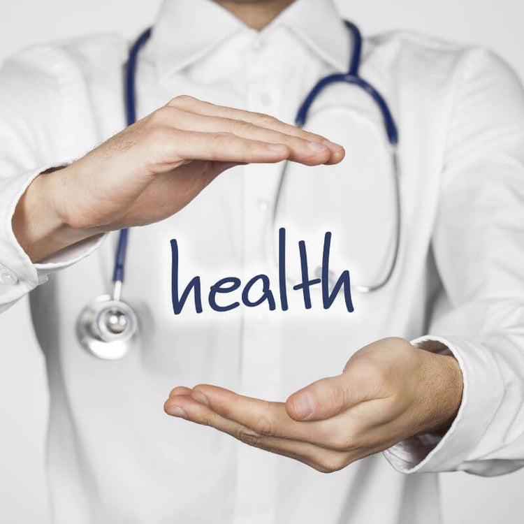 Senior using health monitor at home