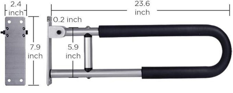 Aluminum Foldable Armrest - Elderly Safety Support & Space-Saving Aid - ECE 