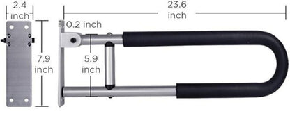 Aluminum Foldable Armrest - Elderly Safety Support & Space-Saving Aid - ECE 