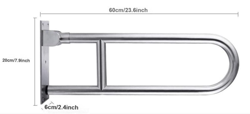 Aluminum Foldable Armrest - Elderly Safety Support & Space-Saving Aid - ECE 