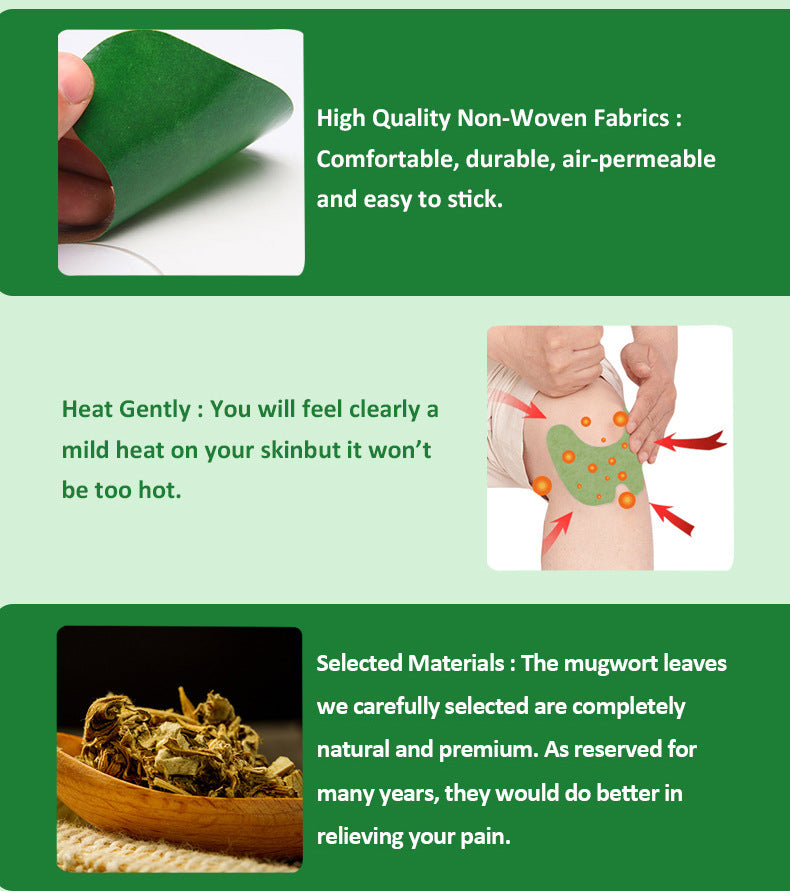 FDA/CE Moxa Heat Patch - 12Hrs Relief for Knees, Shoulders, Back & Joints - ECE 