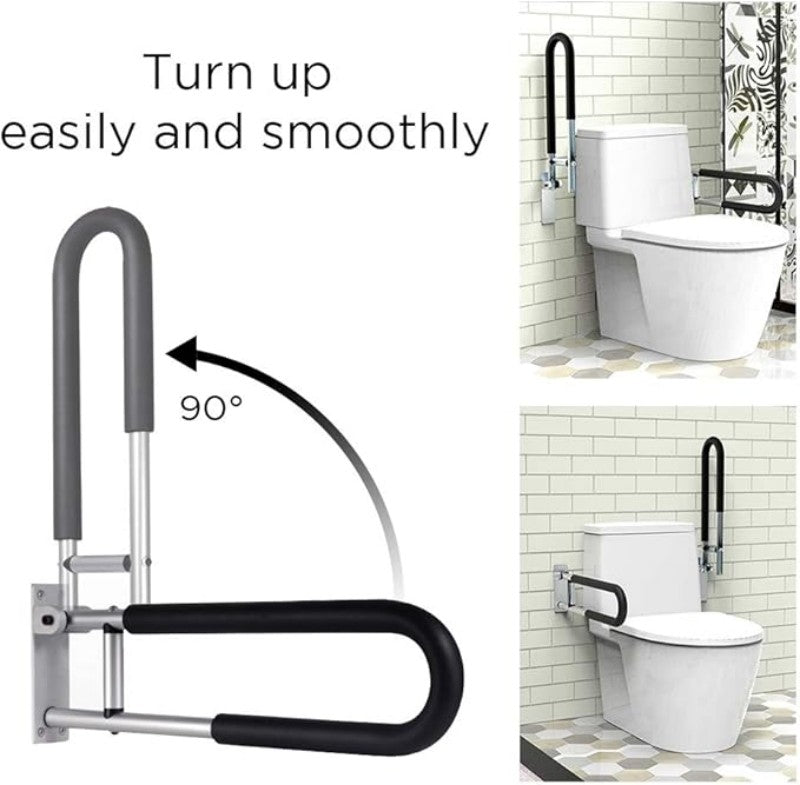 Aluminum Foldable Armrest - Elderly Safety Support & Space-Saving Aid - ECE 