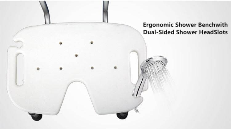 U-Cut Shower Chair for Elderly | 300lbs Medical Bath Seat - ECE 