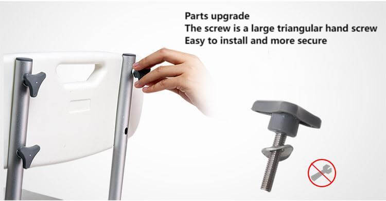 U-Cut Shower Chair for Elderly | 300lbs Medical Bath Seat - ECE 