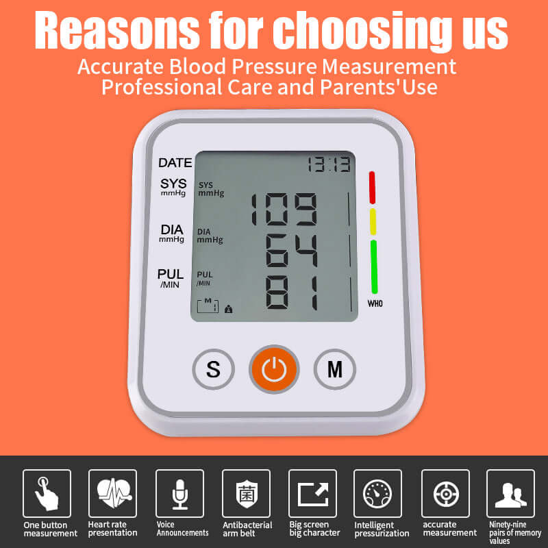 FDA Blood Pressure Monitor with Voice Alert & Large Display - Elderly-Friendly - ECE 