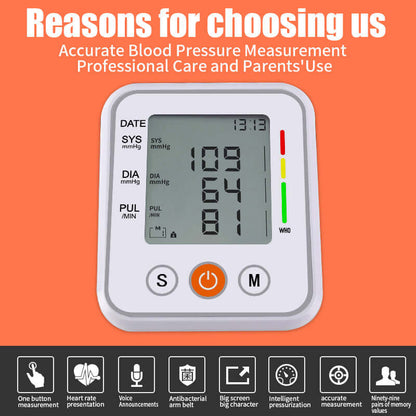 FDA Blood Pressure Monitor with Voice Alert & Large Display - Elderly-Friendly - ECE 