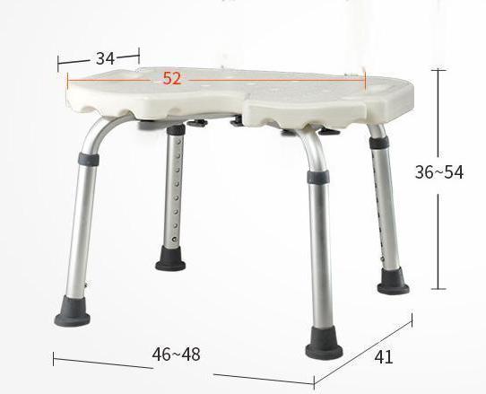 U-Design Shower Stool for Elderly - 300lbs, 8-Level Adjustable Bath Seat - ECE 