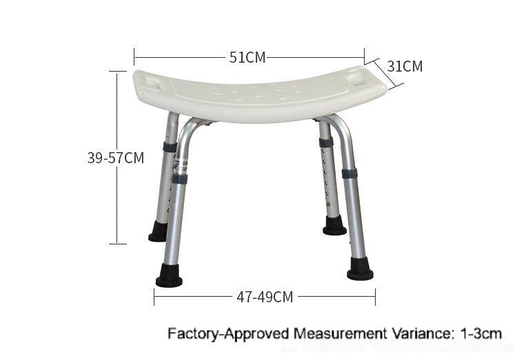 Adjustable Shower Stool for Elderly | 300lbs Heavy Duty Bath Seat with Non-Slip Feet - ECE 