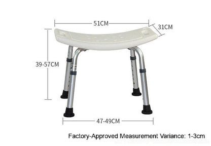 Adjustable Shower Stool for Elderly | 300lbs Heavy Duty Bath Seat with Non-Slip Feet - ECE 