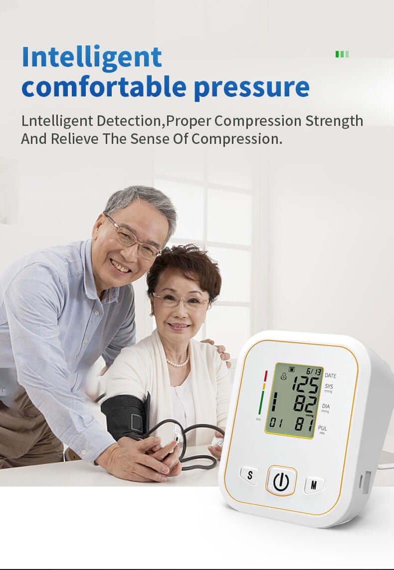 Gentle inflation cuff with comfortable pressure for sensitive senior users