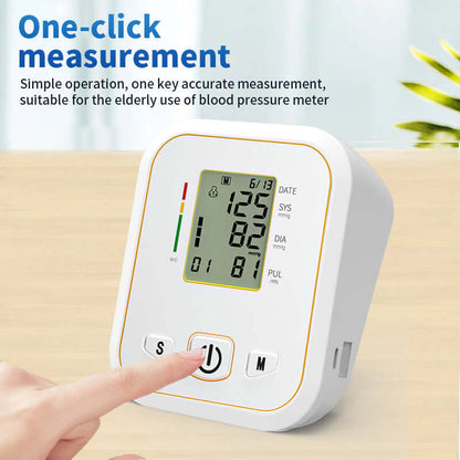 One-touch automatic inflation for quick blood pressure reading - ideal for seniors