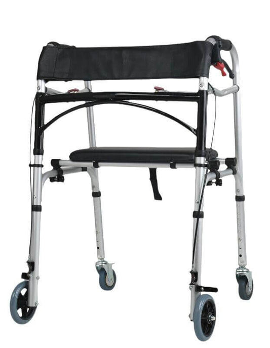 Foldable 4-Wheel Rollator - 100kg Capacity | Lightweight Aluminum - ECE 