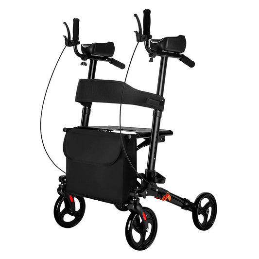 Multi-Functional Walker with Seat, Armrests & Brakes for Elderly Mobility - ECE 