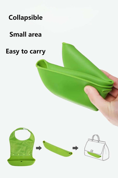 Adjustable Elderly Bib - Magic Tape, S-XXL, Green/Gray/Pink/Blue - ECE 