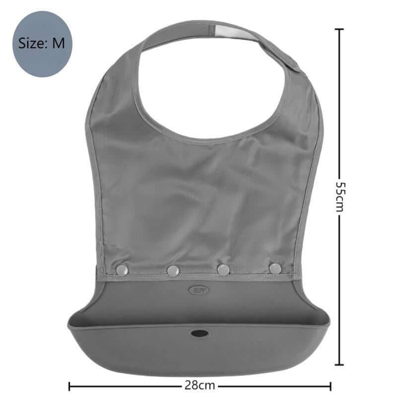 Adjustable Elderly Bib - Magic Tape, S-XXL, Green/Gray/Pink/Blue - ECE 