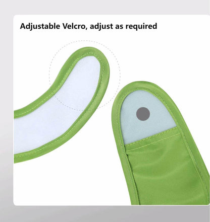 Adjustable Elderly Bib - Magic Tape, S-XXL, Green/Gray/Pink/Blue - ECE 