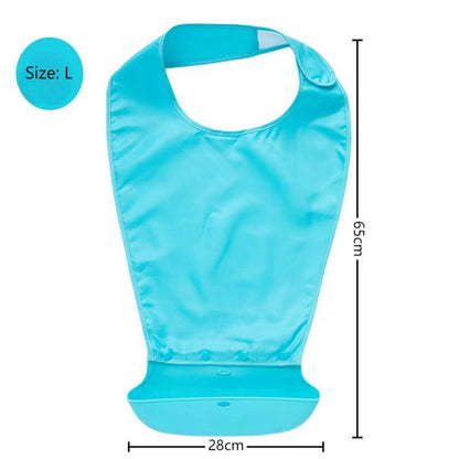 Adjustable Elderly Bib - Magic Tape, S-XXL, Green/Gray/Pink/Blue - ECE 