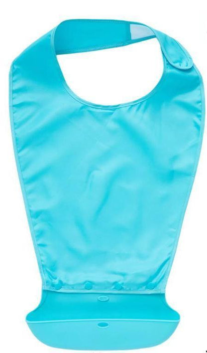 Adjustable Elderly Bib - Magic Tape, S-XXL, Green/Gray/Pink/Blue - ECE 